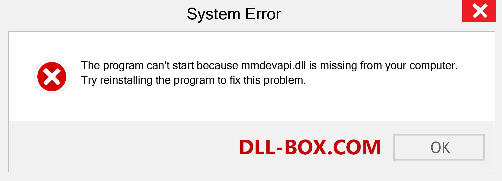  mmdevapi.dll file is missing?. Download for Windows 7, 8, 10 - Fix  mmdevapi dll Missing Error on Windows, photos, images