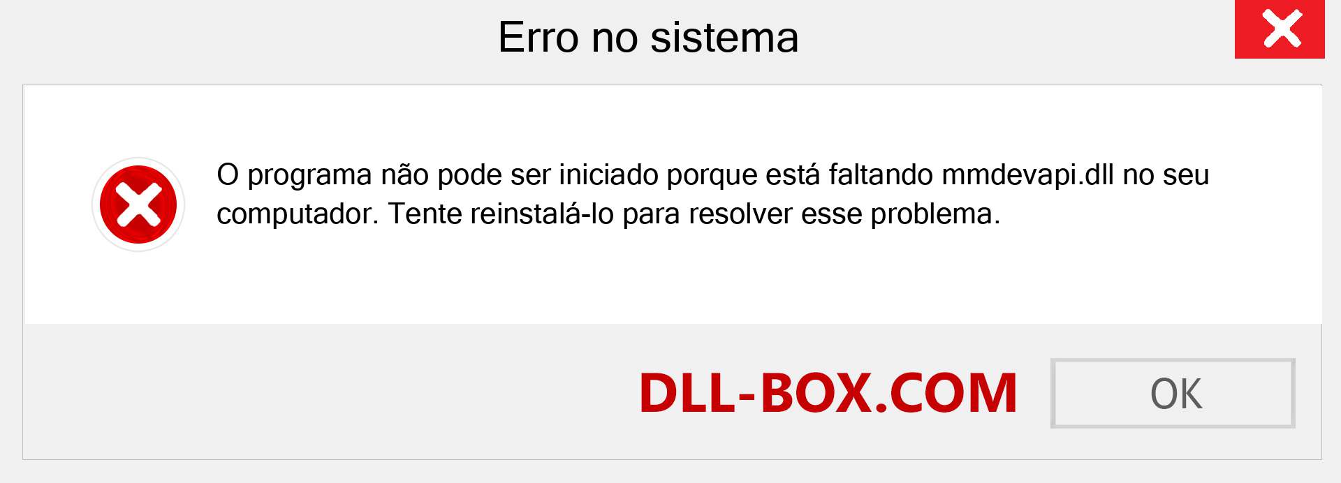 Arquivo mmdevapi.dll ausente ?. Download para Windows 7, 8, 10 - Correção de erro ausente mmdevapi dll no Windows, fotos, imagens